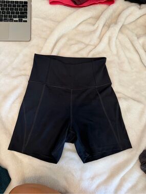 girlfriend collective High-Waist Black Athletic Shorts